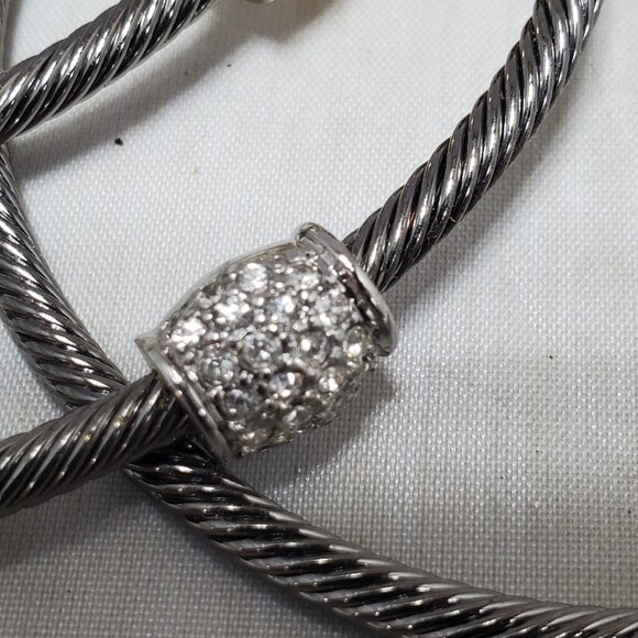 Armani Exchange Mixed Metal Cable Cuff Bracelets – Set of 3 - Picture 3 of 12